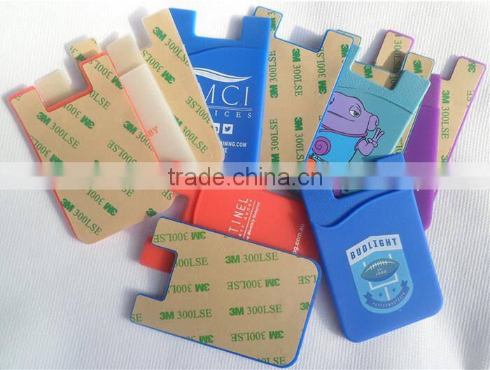 3M sticker adhesive wholesale silicone stick on card holder for mobile phone