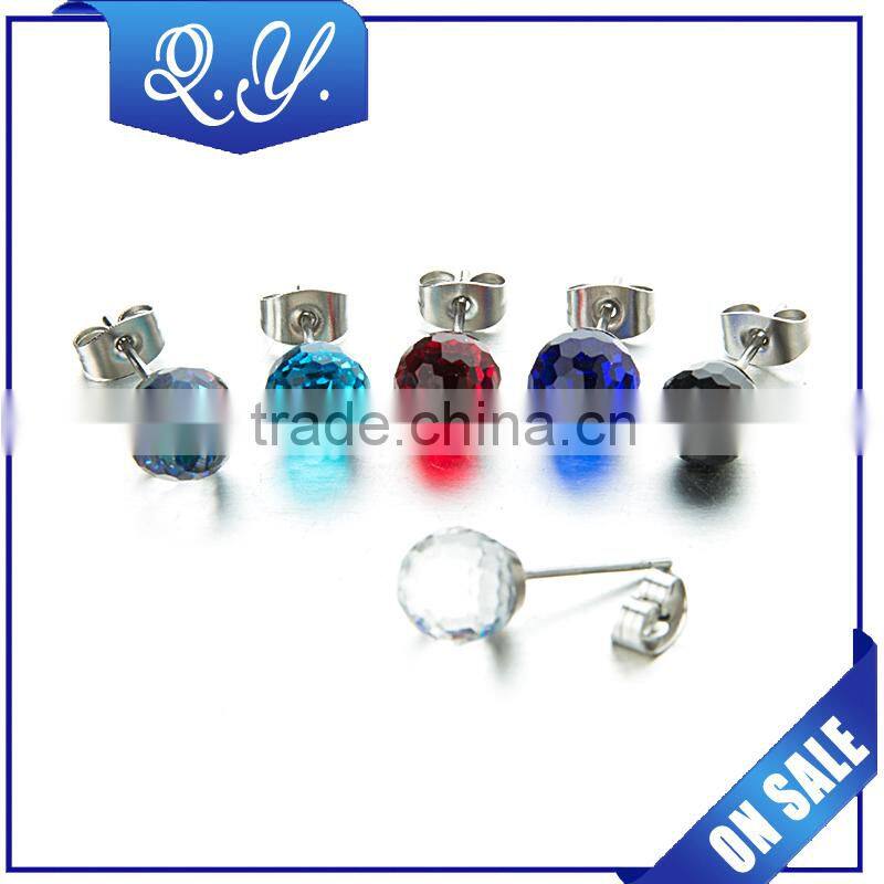 High quality latest colored ear jewelry lovely studs piercing jewelry china wholesale
