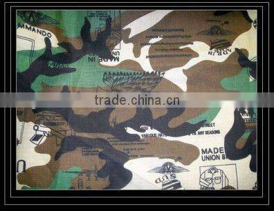 polyester and cotton camouflage cloth