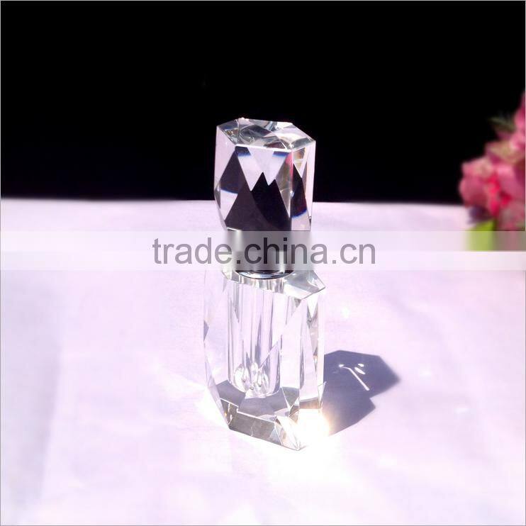 Women Empty Glass Crystal Perfume Bottle Custom Perfume Bottles For Crystal Gifts