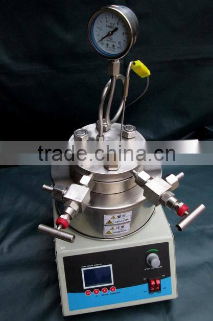 high pressure glass reactor (supreme quality, GG17 or GG3.3 glass ,321 SS material,PTFE sealing)