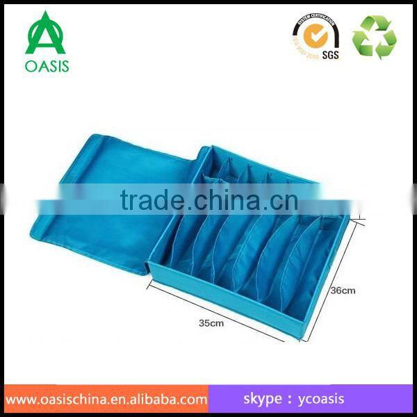 Oxford folding bauble storage box/14-dividers socks and bras storage box