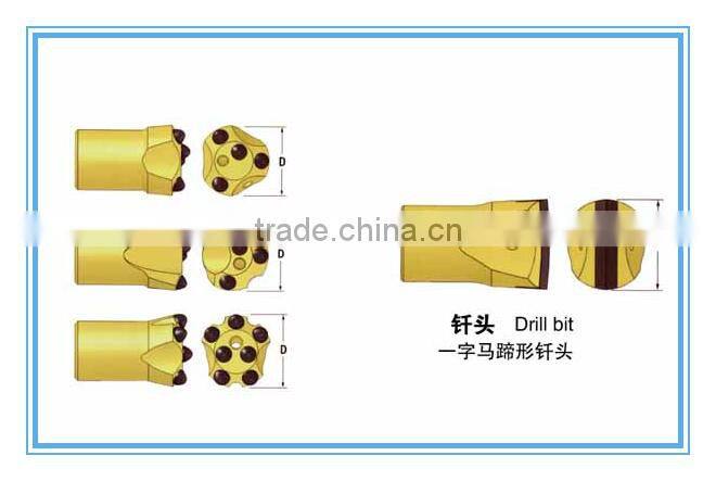 High quality rock drill bits for B22 drilling rods