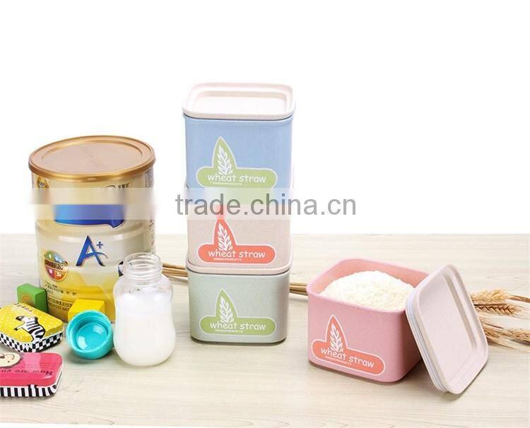 Wheat straw plastic jar/container 550ml/850ml/1650ml