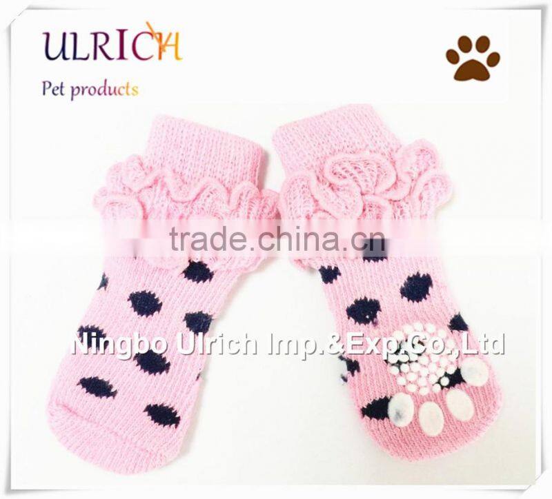 S8 new design cotton checks knitted dog socks