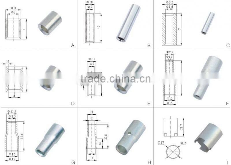 Professional Factory Made Tin Plated Tube Terminal