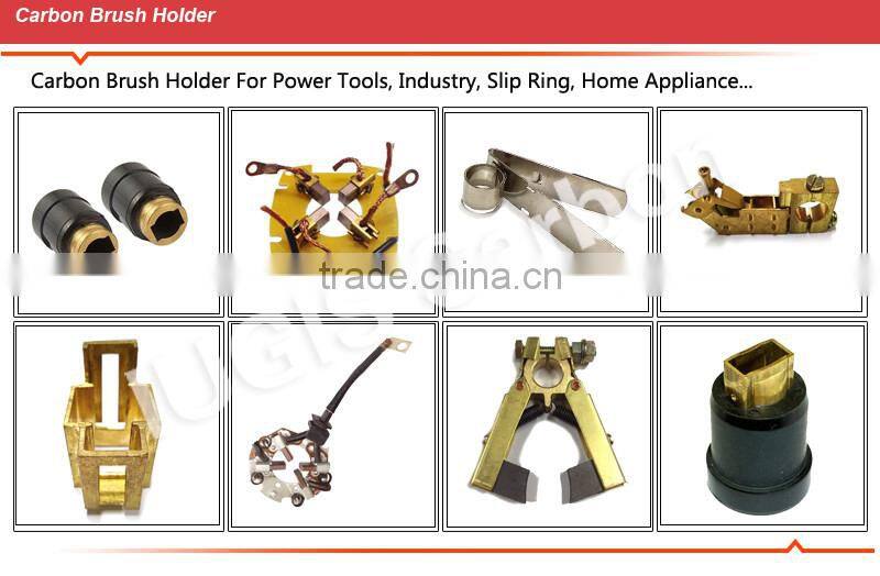 Aluminum Brush Holder with compressing spring for carbon brush