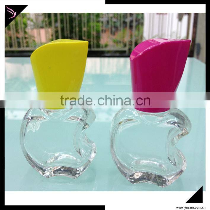 Glass nail polish glass bottles with caps and brushes