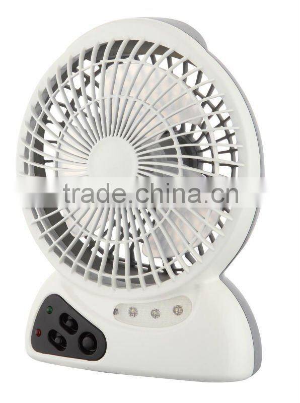 rechargeable emergency light electric 6" strong small fan