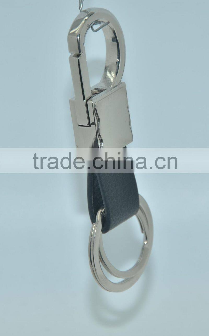 Custom keychain and custom metal keychain and leather keychain with 2 rings