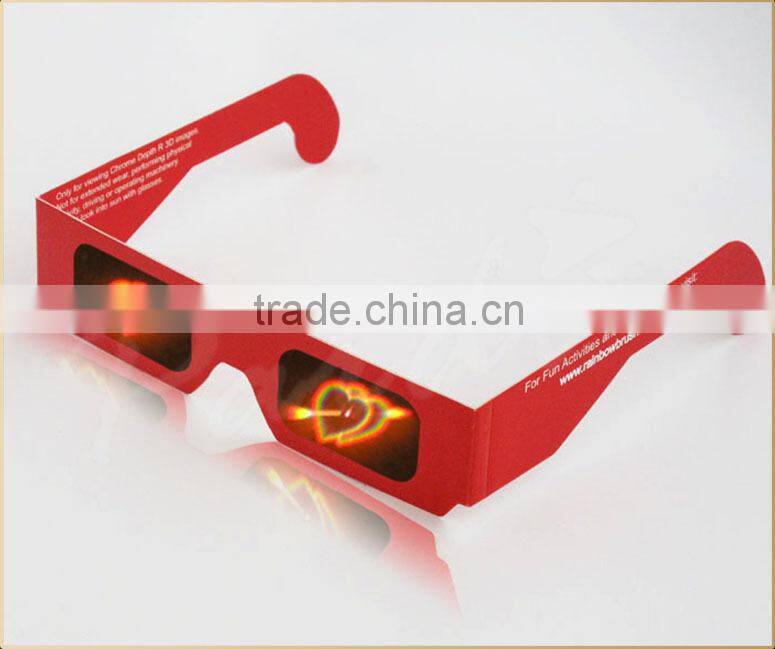 Promotional cheap paper 3d glasses paper diffraction glasses