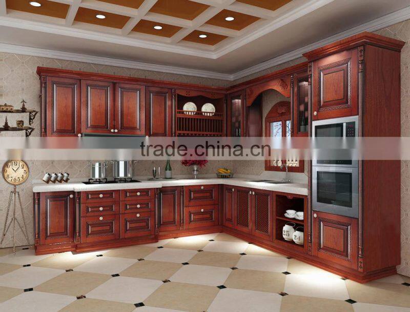 2016 NEW red classical PVC kitchen cabinet