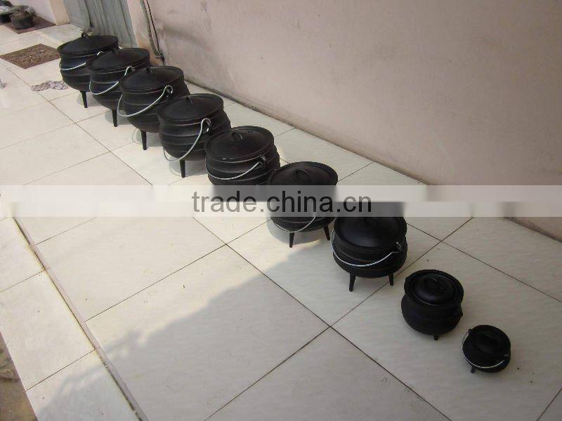 customized LOGO WFP Size 10 of 30 Litres 3 legged black potjie pot in Africa