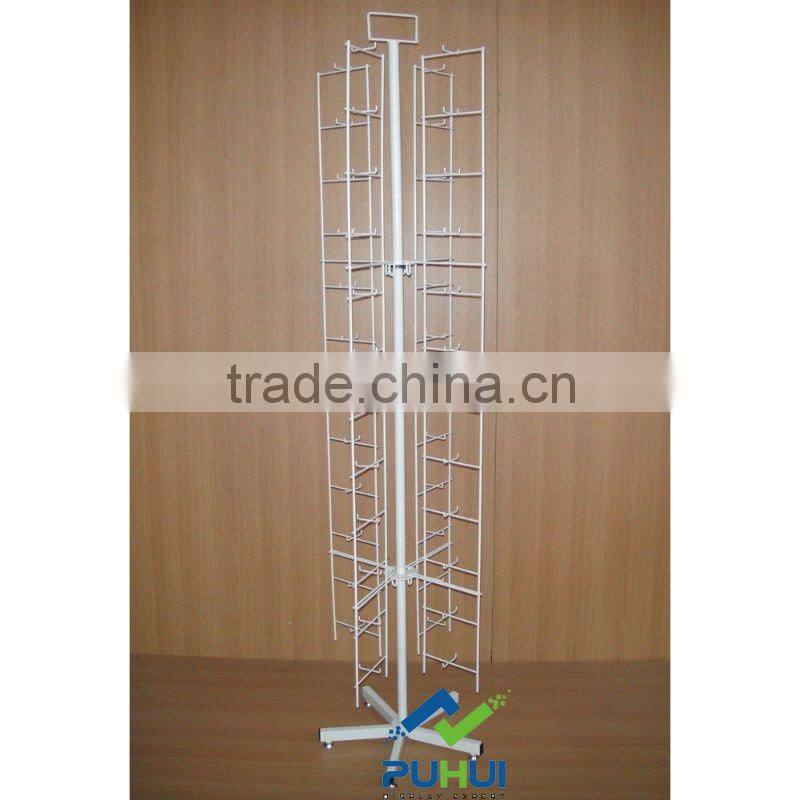 floor rotating metal display rack with quality gurantee