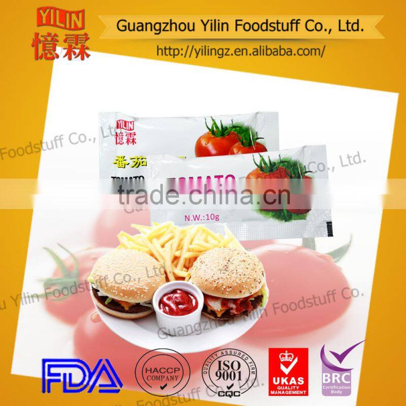 10g ketchup tomato sachet made in China