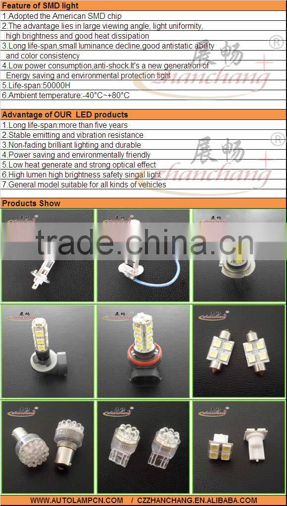 Auto Car LED lamp T5 LED light Blue Socket