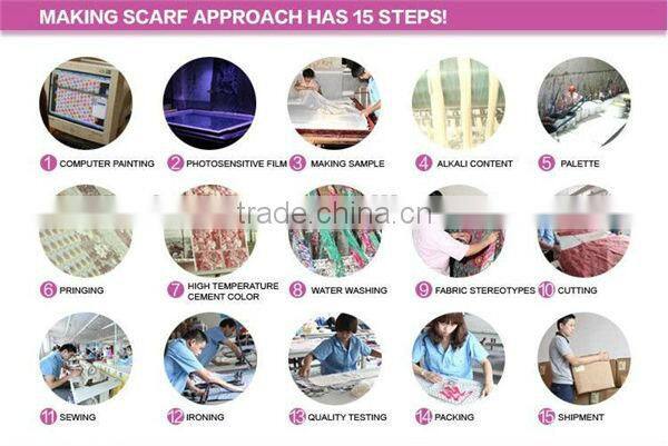 2015 Fashion Printing 100% Silk Scarf Wholesale Scarf