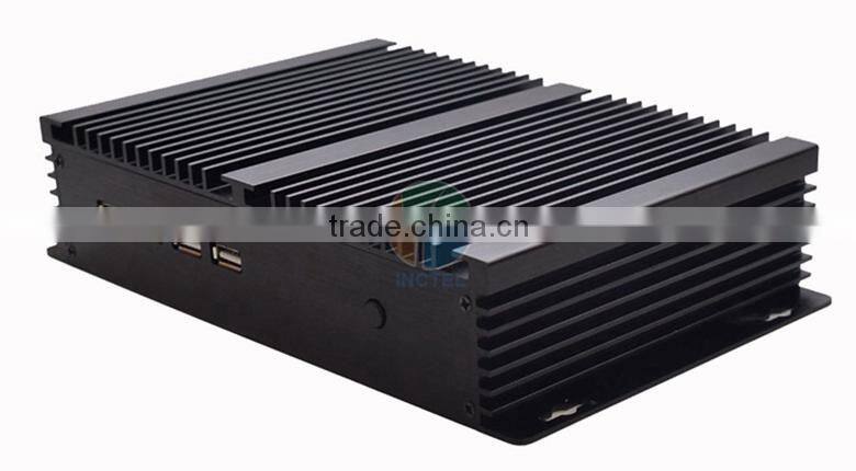 Wholesale fanless mini pc with 2 COM 4 USB 3.0 Intel Celeron 1037u processor 4G RAM 120G SSD