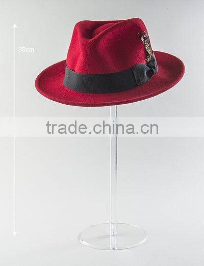 beautiful clear custom acrylic hat display stand,acrylic hat holder