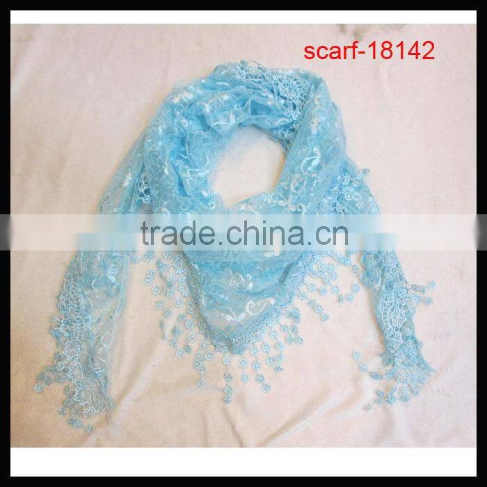 2014 spring triangle tassel lace scarf