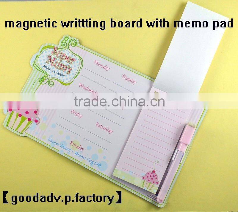 Fridge Magnetic notepad with pen attached