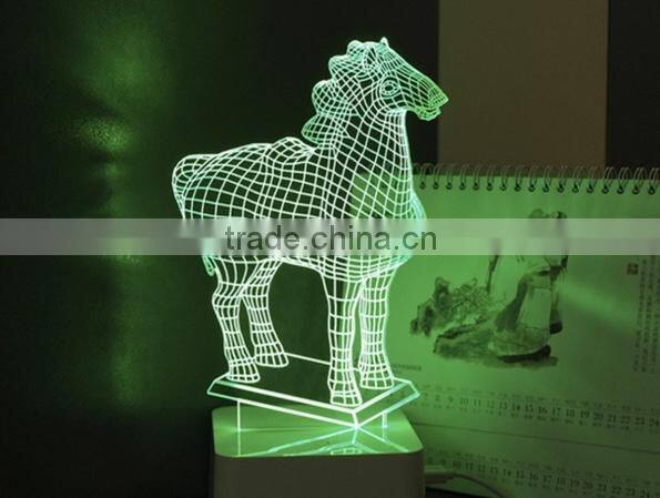 698-Horse 3d Shaping Lamp Art Decor Desk Light Led Night Light Led Energetic Saving Lamp