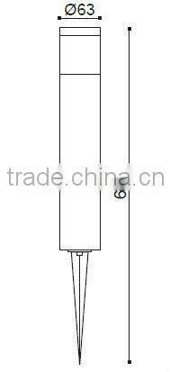 aluminum body crystal diffuser LED spike pole light
