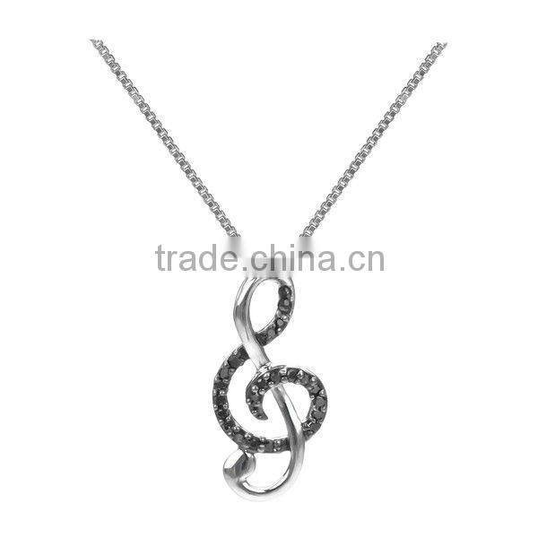necklace fashion 2013 fashion music note pendant necklace rhinestone necklace