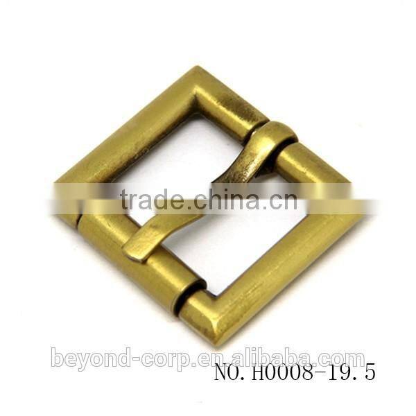 19.5mm brush brass buckle with roller