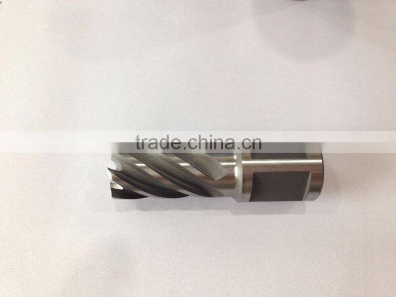 HSS annular drill with weldon shank cutters