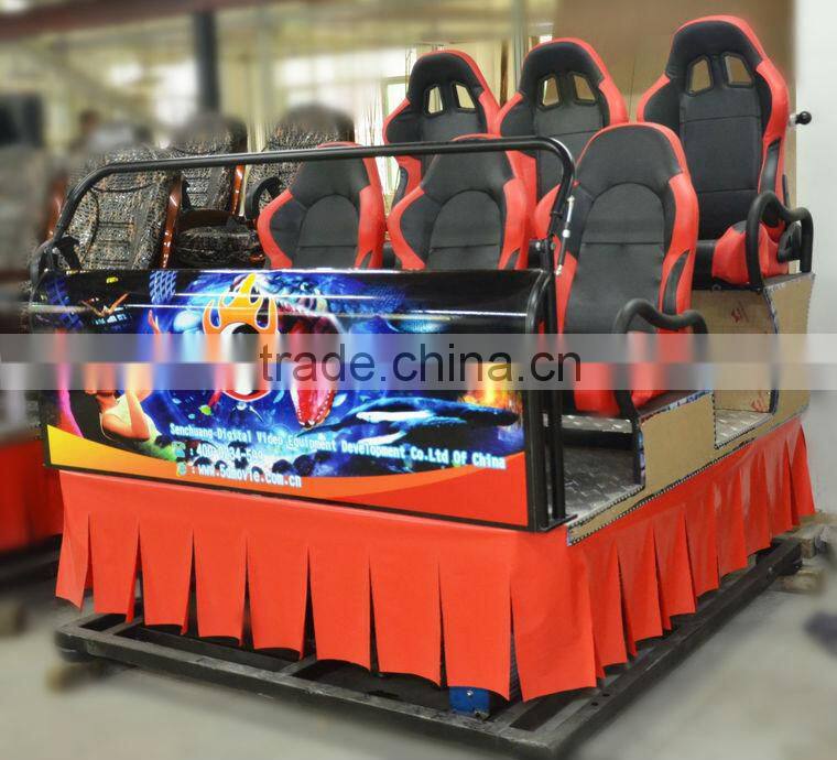 Hydraulic platform 4D simulator with 6 DOF motion system