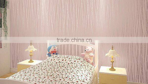 eco-friendly comfortable simple fashion non-woven wallpaper hotel interior designs