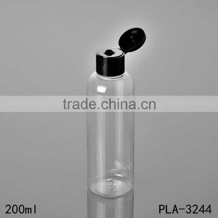 200ml clear PETG screw cap cosmetic skin care plastic bottles and jars for lotion toner