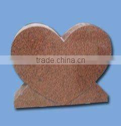 granite stone heart tombstone