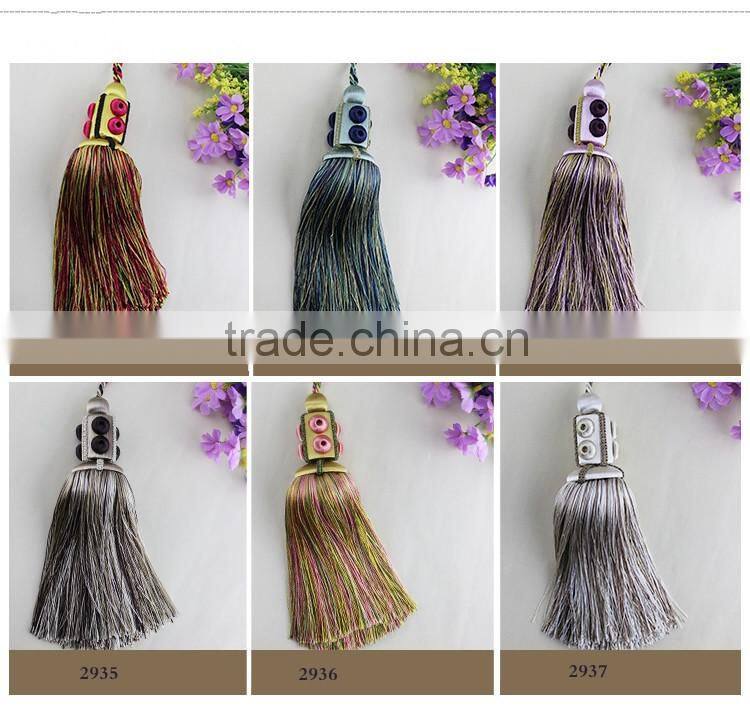 High quality wholesalers small rayon decorative handmade tassel for home textile,curtain,key tassel