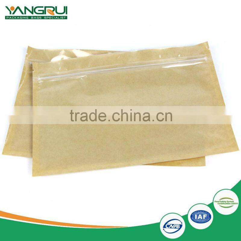 New item good quality kraft paper flat stand up pouches