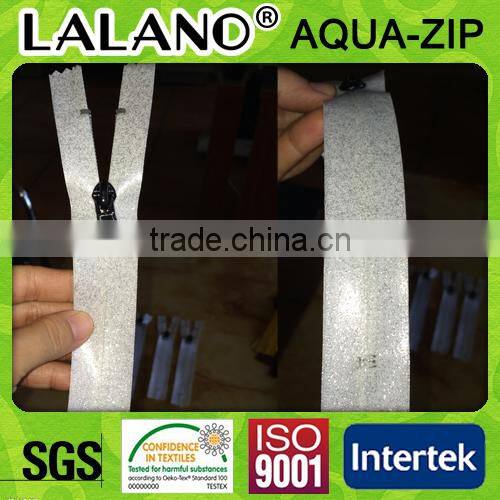 NO.5 Closed end nylon zipper rolls sparking white zipper