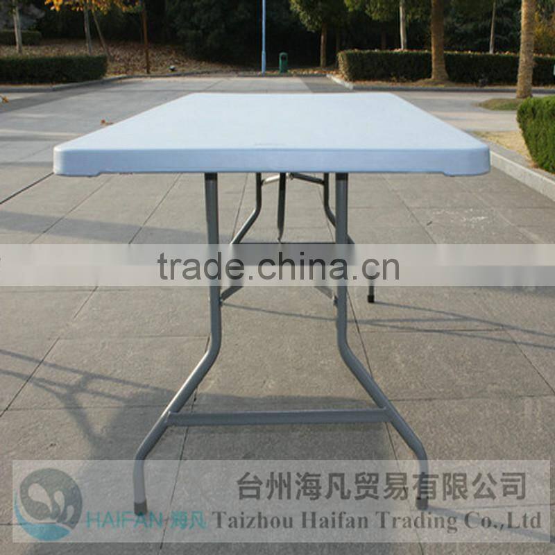 High quality 2 meters strong plastic picnic table/hot sell plastic restaurant table with removable legs
