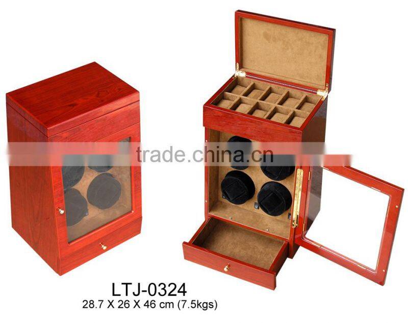 custom free logo wooden watch winder