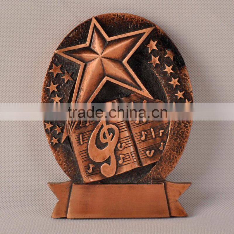 Stars and music book pattern resin awards