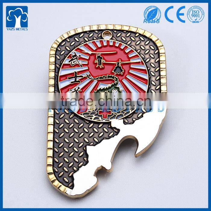 custom metal engraved dog tag opener