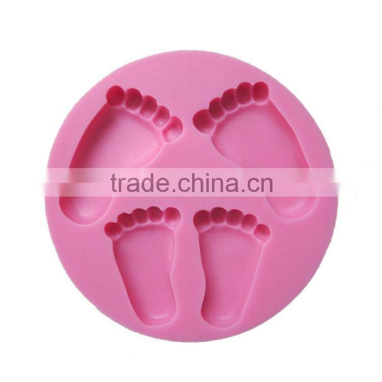 OEM welcome factory price novelty footprint silicone soap molds