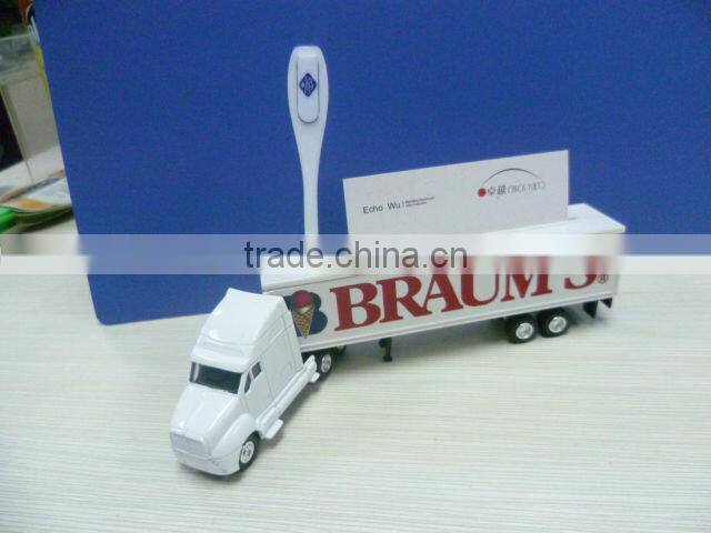 Plastic white brush holder truck gift
