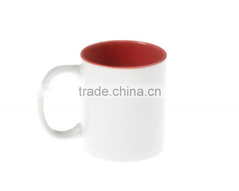 11oz inner color cup colorful inside ceramic mug for sublimation