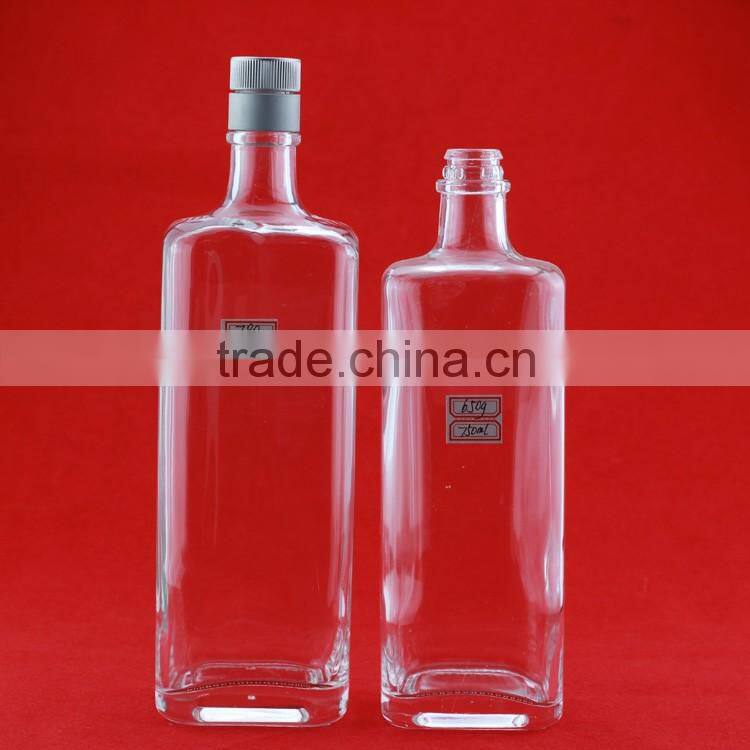 High quality 1000ml glass bottle glass 1L bottle glass spirit wine bottle