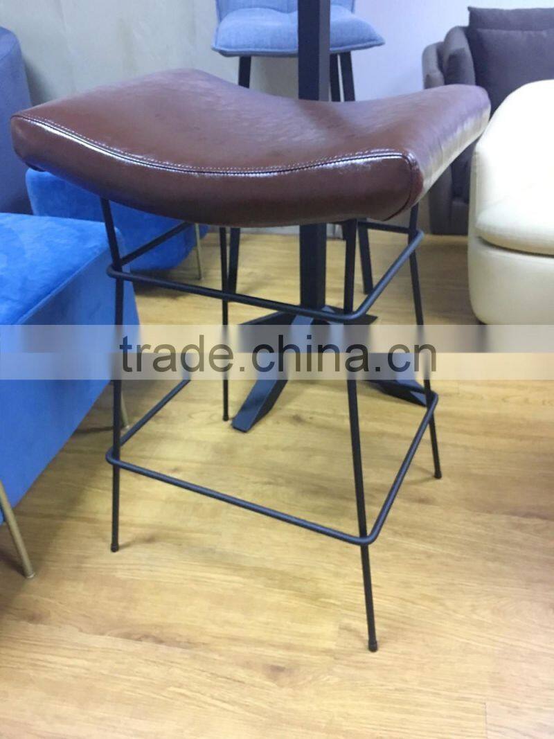 TB creative design vintage saddle bar stool black