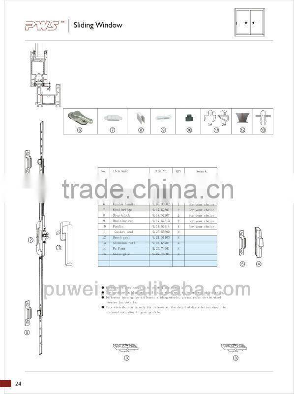PWS 005 PVC sliding window , sliding PVC window