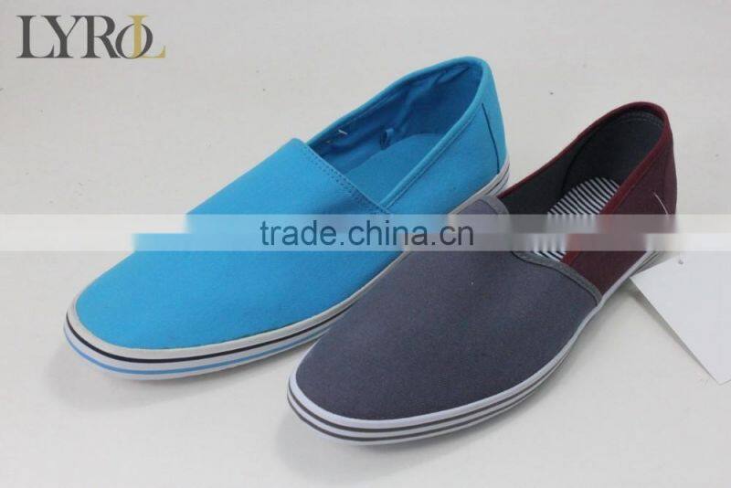 supper fashion canvas upper rubber outsole slip on men style fashion casual canvas shoe