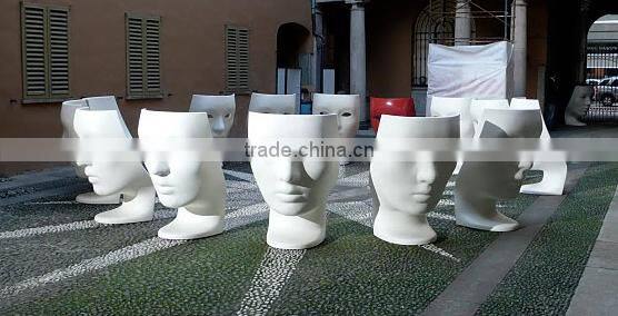 Outdoor White Fiberglass Deasign Nemo Chair
