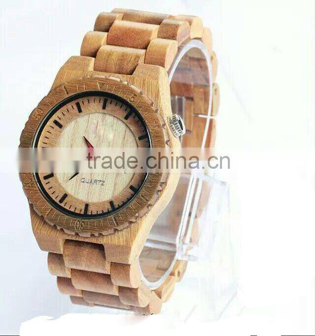 New arrival latest design all natural wooden case wood strap high quality wooden wrist watch